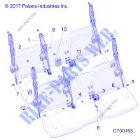 SEAT BELT MOUNTING   R19RSM99AL  (C700153) for Polaris RANGER 1000 XP EPS CREW MUD 2019