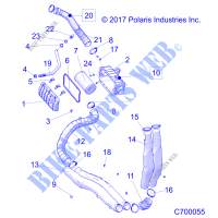 ENGINE, AIR INTAKE SYSTEM   R19RRK99A9/AD/AJ/AP/B9/BD/BJ/BP (C700055) for Polaris RANGER 1000 EPS RC RIDE COMMAND 2019