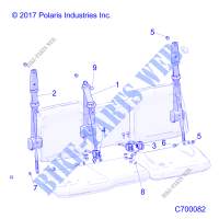 SEAT BELT MOUNTING   R19RRK99A9/AD/AJ/AP/B9/BD/BJ/BP (C700082) for Polaris RANGER 1000 EPS RC RIDE COMMAND 2019