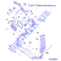 ENGINE, AIR INTAKE SYSTEM   R19RRU99A9/AD/AJ/AP/B9/BD/BJ/BP (C700055) for Polaris RANGER XP 1000 EPS NORTHSTAR EDITION 2019