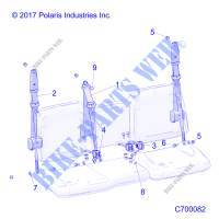 SEAT BELT MOUNTING   R19RRU99A9/AD/AJ/AP/B9/BD/BJ/BP (C700082) for Polaris RANGER XP 1000 EPS NORTHSTAR EDITION 2019
