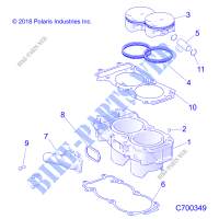 CYLINDER AND PISTON   R19RRM99AL (C700349) for Polaris RANGER 1000 XP EPS MUD 2019