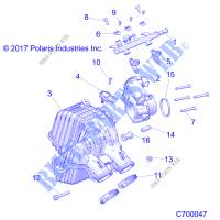 ENGINE, AIR INTAKE MANIFOLD    R19RRM99AL (C700047) for Polaris RANGER 1000 XP EPS MUD 2019