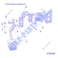 BRAKES, PEDAL   R19RRE99F1/FC/SC1/SCC/SFC/F1/SJ1/PCC/PFC (C700338) for Polaris RANGER XP 1000 EPS EU / TRACTOR / ZUG 2019
