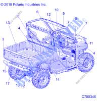 DECALSS   R19RRE99NS (C700346) for Polaris RANGER 1000 EPS HD MD 2019
