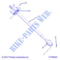 DRIVE TRAIN, FRONT PROP SHAFT   R19RRE99NS (C700020) for Polaris RANGER 1000 EPS HD MD 2019