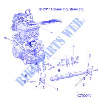 ENGINE, MOUNTING   R19RRE99NS (C700042) for Polaris RANGER 1000 EPS HD MD 2019