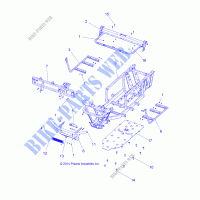 CHASSIS, FRAME AND FRONT BUMPER   R19RMAE4N8 (49RGRFRAME15EV2) for Polaris RANGER EV MD 2019