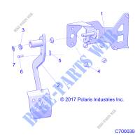 BRAKES, PEDAL   R19RRB99A9 (C700039) for Polaris RANGER 1000 BACK COUNTRY 49S 2019