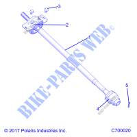 DRIVE TRAIN, FRONT PROP SHAFT   R19RRB99A9 (C700020) for Polaris RANGER 1000 BACK COUNTRY 49S 2019