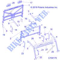 CHASSIS, CAB   R19RSB99A9/B9 (C700170) for Polaris RANGER 1000 CREW BACK COUNTRY 49/50S 2019