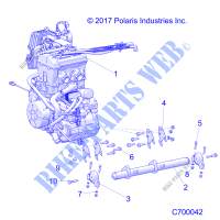 ENGINE, MOUNTING   R19RSB99A9/B9 (C700042) for Polaris RANGER 1000 CREW BACK COUNTRY 49/50S 2019