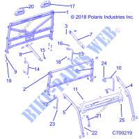 CHASSIS, CAB   R19RSU99A9/AD/B9/BD (C700219) for Polaris RANGER 1000 CREW NORTHSTAR 49/50S 2019