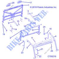 CHASSIS, CAB   R19RSK99AS/A9/AD/BS/B9/BD (C700219) for Polaris RANGER 1000 CREW RIDE COMMAND 49/50S 2019