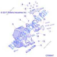 ENGINE, AIR INTAKE MANIFOLD   R19RSK99AS/A9/AD/BS/B9/BD (C700047) for Polaris RANGER 1000 CREW RIDE COMMAND 49/50S 2019