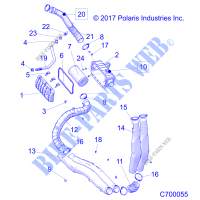 ENGINE, AIR INTAKE SYSTEM   R19RRE99/A/B (C700055) for Polaris RANGER 1000 49/50S FACTORY CHOICE 2019