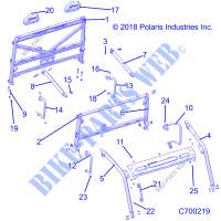 CHASSIS, CAB   R19RSU99/A/B (C700219) for Polaris RANGER 1000 CREW NORTHSTAR 49/50S FACTORY CHOICE 2019