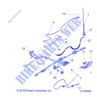 DASH INSTUMENTS, RIDE COMMAND PREM   R19RRU99/A/B (C700540) for Polaris RANGER 1000 NORTHSTAR 49/50S FACTORY CHOICE 2019