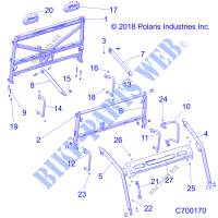 CHASSIS, CAB   R19RSE99/A (C700170) for Polaris RANGER 1000 CREW 49S FACTORY CHOICE 2019