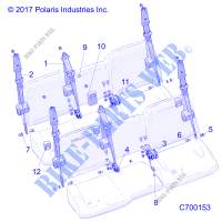 SEAT BELT MOUNTING   R19RSE99/A (C700153) for Polaris RANGER 1000 CREW 49S FACTORY CHOICE 2019