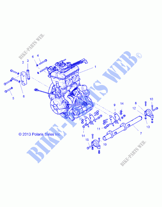 ENGINE, MOUNTING   R18RGE99FM/EFB/SCM/SCB/SFM/CCM (49RGRENGINEMTG14RZR1000) for Polaris GENERAL 1000 EPS PREMIUM / DELUXE EDITION - EU / MD / TRACTOR 2018
