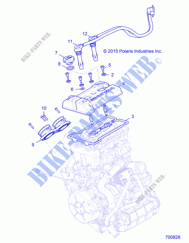 THROTTLE BODY AND VALVE COVER   R18RGE99FM/EFB/SCM/SCB/SFM/CCM (700828) for Polaris GENERAL 1000 EPS PREMIUM / DELUXE EDITION - EU / MD / TRACTOR 2018