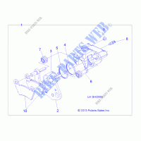 BARKE CALIPER, FRONT   R16RMA32A1/A2 (49RGRCALIPER14570) for Polaris RANGER ETX 2016      