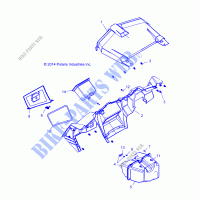 DASHBOARD & GLOVEBOX   Z20A5A87B2/E87BP/BK/BX (49RGRDASH15RZR900) for Polaris RZR 900 50 INCH 2020