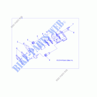 FRONT BRAKE CALIPER   Z20A5A87B2/E87BP/BK/BX (49RGRCALIPER15RZR900) for Polaris RZR 900 50 INCH 2020