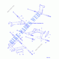 REAR SUSPENSION CONTROL ARMS   Z20A5A87B2/E87BP/BK/BX (701101) for Polaris RZR 900 50 INCH 2020