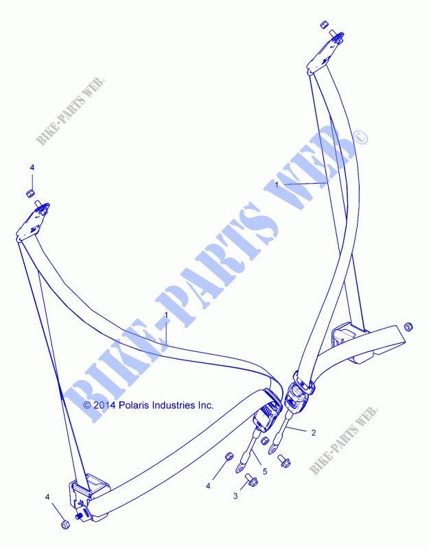 SEAT BELT MOUNTING   Z20A5A87B2/E87BP/BK/BX (49RGRSB15Z90050) for Polaris RZR 900 50 INCH 2020