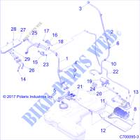 BODY, FUEL LINE EVAP   Z20S1E99BG/BK (C700095 33) for Polaris RZR RS1 2020