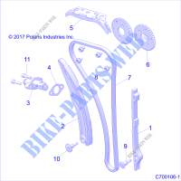 CAM CHAIN AND TENSIONER   Z20S1E99AG/AK/BG/BK (C700106 1) for Polaris RZR RS1 2020