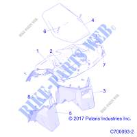 DASHBOARD PANELS   Z20S1E99AG/AK/BG/BK (C700093 2) for Polaris RZR RS1 2020