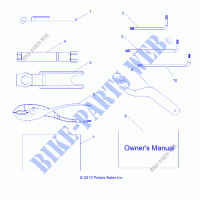 OWNERS MANUAL AND TOOL KIT   Z19VAA87A2/E87AK/AR/AA (49RGRTOOL14RZR1000) for Polaris RZR 900 50 INCH 2019
