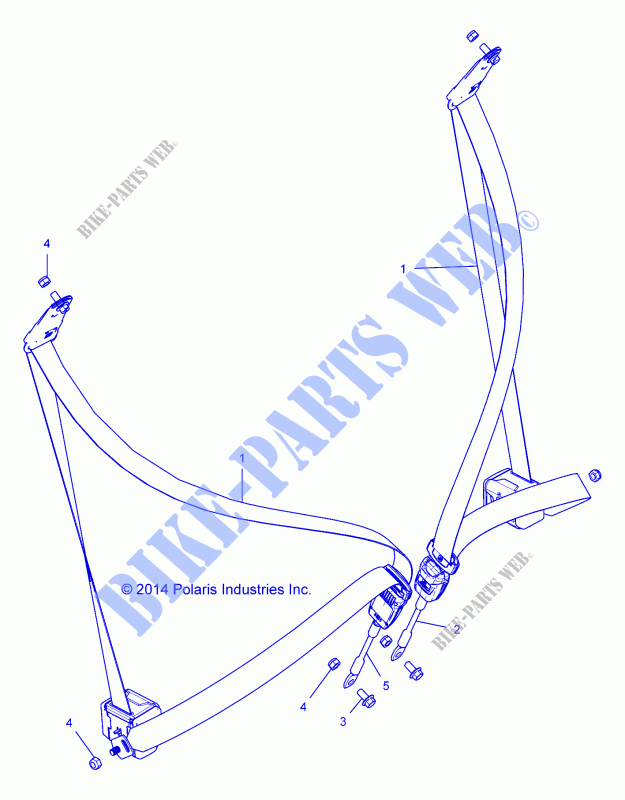 SEAT BELT MOUNTING   Z19VAA87A2/E87AK/AR/AA (49RGRSB15Z90050) for Polaris RZR 900 50 INCH 2019