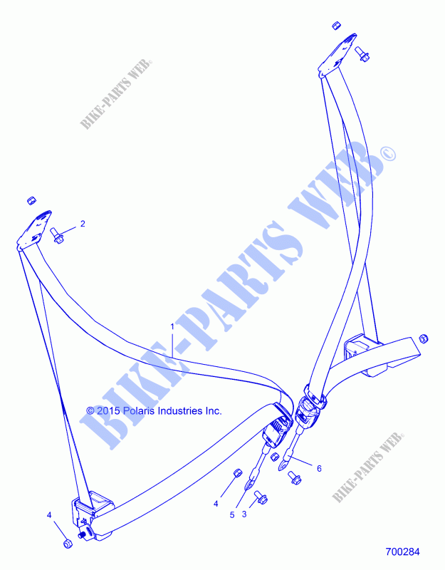 SEAT BELT MOUNTING   Z19VDE99AD/BD/LD/AK/BK/AN/BN/L99AC/BC/M99AL/K99AD/AK/AN/BD/BK/BN (700284) for Polaris RZR XP 1000 2019
