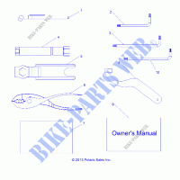 OWNERS MANUAL AND TOOL KIT   Z19VBE99AM/BM/LM (49RGRTOOL14RZR1000) for Polaris RZR 1000 60 INCH EPS 2019