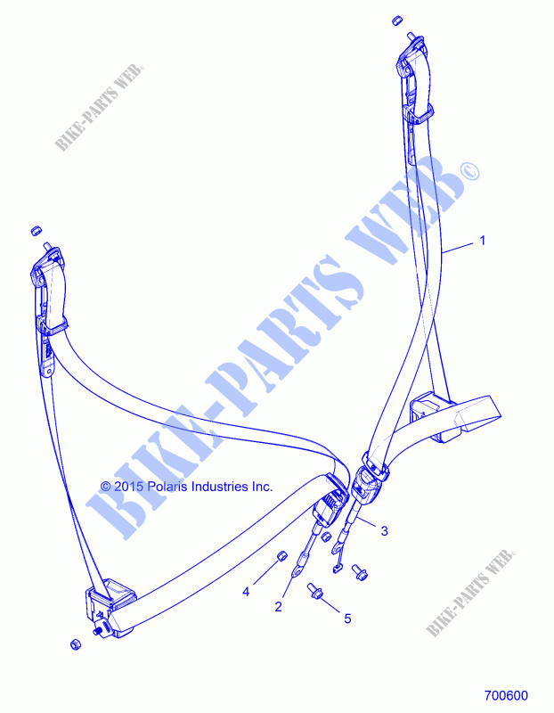 SEAT BELT MOUNTING   Z19VDE92AC/BC/AD/BD/AM/BM/LM/LAG/BG (700600) for Polaris RZR XP TURBO 2019