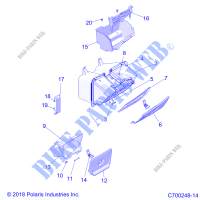 DASHBOARD STORAGE   Z19VFE92AC/BC/AD/BD/AM/BM/LAG/BG (C700248 14) for Polaris RZR TURBO 4 2019