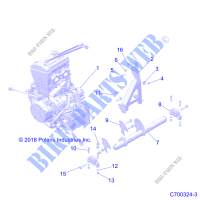 ENGINE, MOUNTING   Z19VFE92AC/BC/AD/AM/BM/LAG/BG (C700324 3) for Polaris RZR TURBO 4 2019
