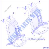 SEAT BELT MOUNTING   Z19VEL92AK/BK/AR/BR/LR/AM/BM (C700156) for Polaris RZR XP TURBO S 2019      