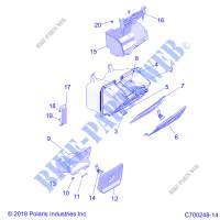 DASHBOARD STORAGE   Z19VPL92AK/BK/AR/BR/AM/BM (C700248 14) for Polaris RZR XP 4 TURBO S 2019