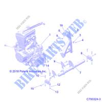 ENGINE, MOUNTING   Z19VPL92AK/BK/AR/BR/AM/BM (C700324 3) for Polaris RZR XP 4 TURBO S 2019