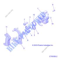 REAR BRAKE CALIPER   Z19VPL92AK/BK/AR/BR/AM/BM (C700356 2) for Polaris RZR XP 4 TURBO S 2019