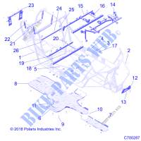 CHASSIS, MAIN FRAME AND SKID PLATES   Z19VFE99NK (C700287) for Polaris RZR XP 4 1000 MD 2019
