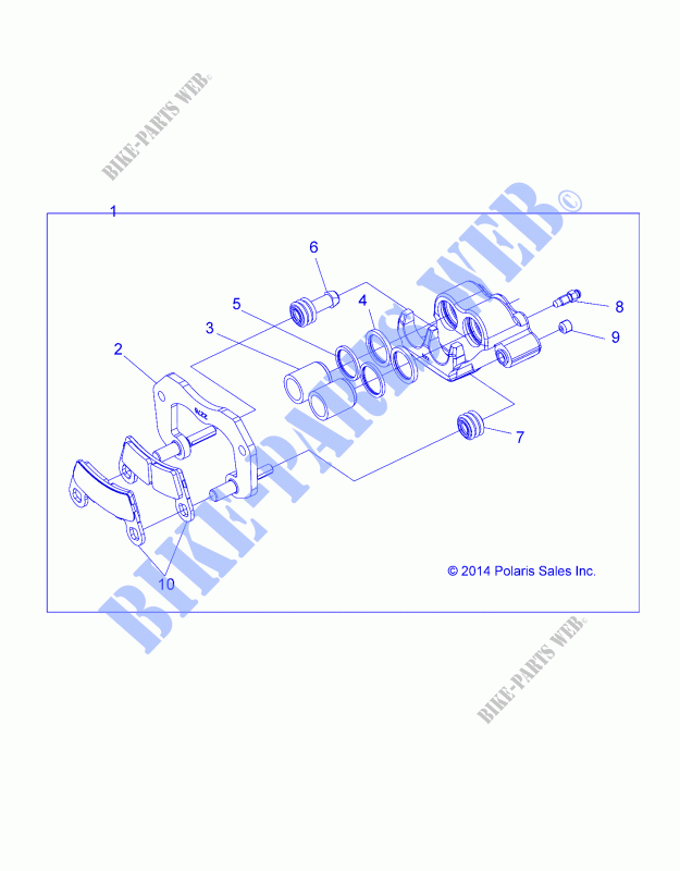 BARKE CALIPER REAR   Z19VBE99F2/S99C2/CM (49RGRCALIPERRR15RZR900) for Polaris RZR 1000 60 INCH EU / TRACTOR / ZUG 2019