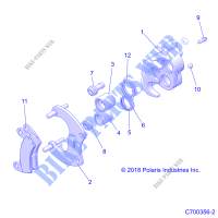 REAR BRAKE CALIPER   Z19VPE92AM/BM (C700356 2) for Polaris RZR XP 4 TURBO S VELOCITY 2019
