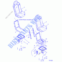 SEAT ASM. AND SLIDER   Z19VPE92AM/BM (701020) for Polaris RZR XP 4 TURBO S VELOCITY 2019