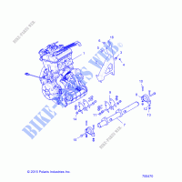 ENGINE, MOUNTING   Z18VDE92BB/BM/BS/BU/L92BK (700470) for Polaris RZR XP TURBO 2018